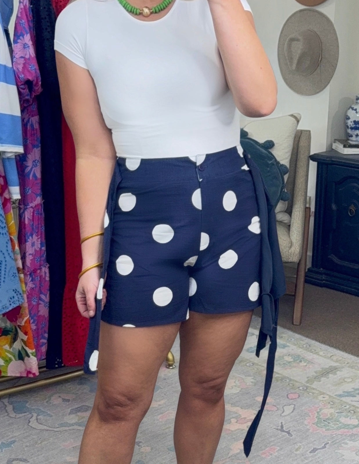On the Dot Polka Dot Wrap Skort