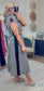 Nice Girl Belted Stripe Midi Dress