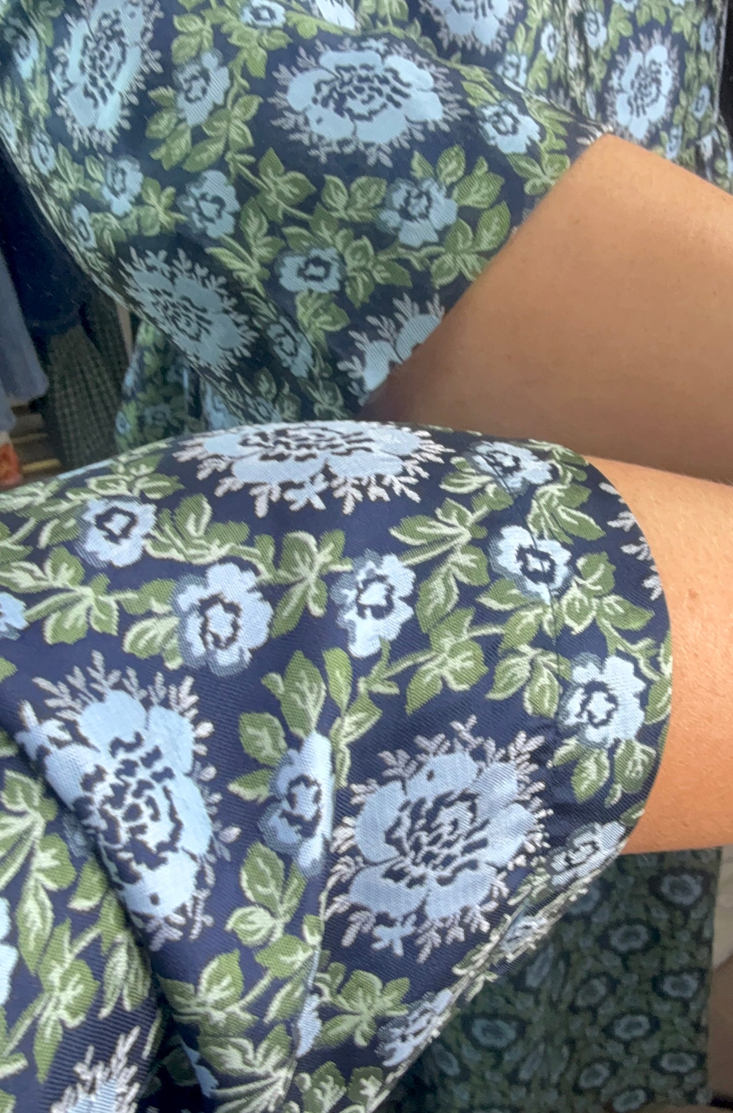 Sunday at the Manor Floral Jacquard Midi Dress