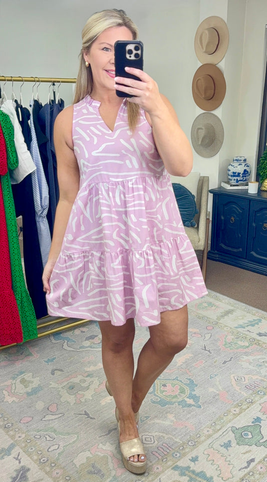 MUD PIE: Lilac Brekke Tiered Poplin Dress