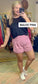 Fit And Fab Smocked Waist Athletic Shorts