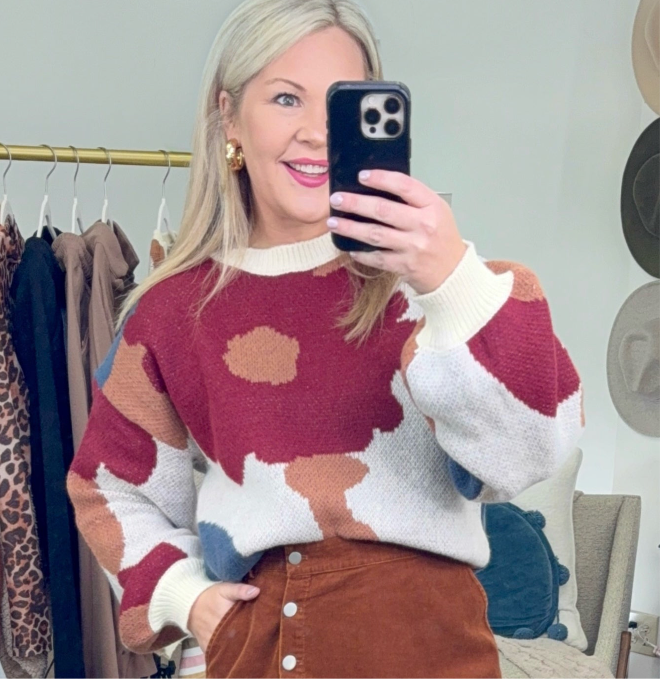 **MORE COLORS** Art of Cozy Abstract Print Sweater