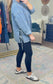 Main Character Tie Up Denim Shacket