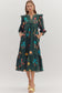 Petals and Poetry Ruffle Midi Dress