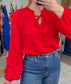 Pretty Party Ruffle Accent Blouse