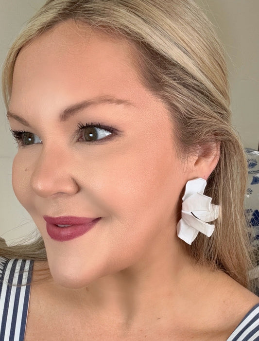 Sculpted Petals Flower Earrings