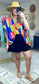 Multi Colorblock Oversized Blouse