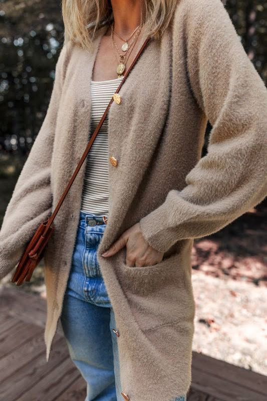 See You Layer Mohair Button Up Cardigan