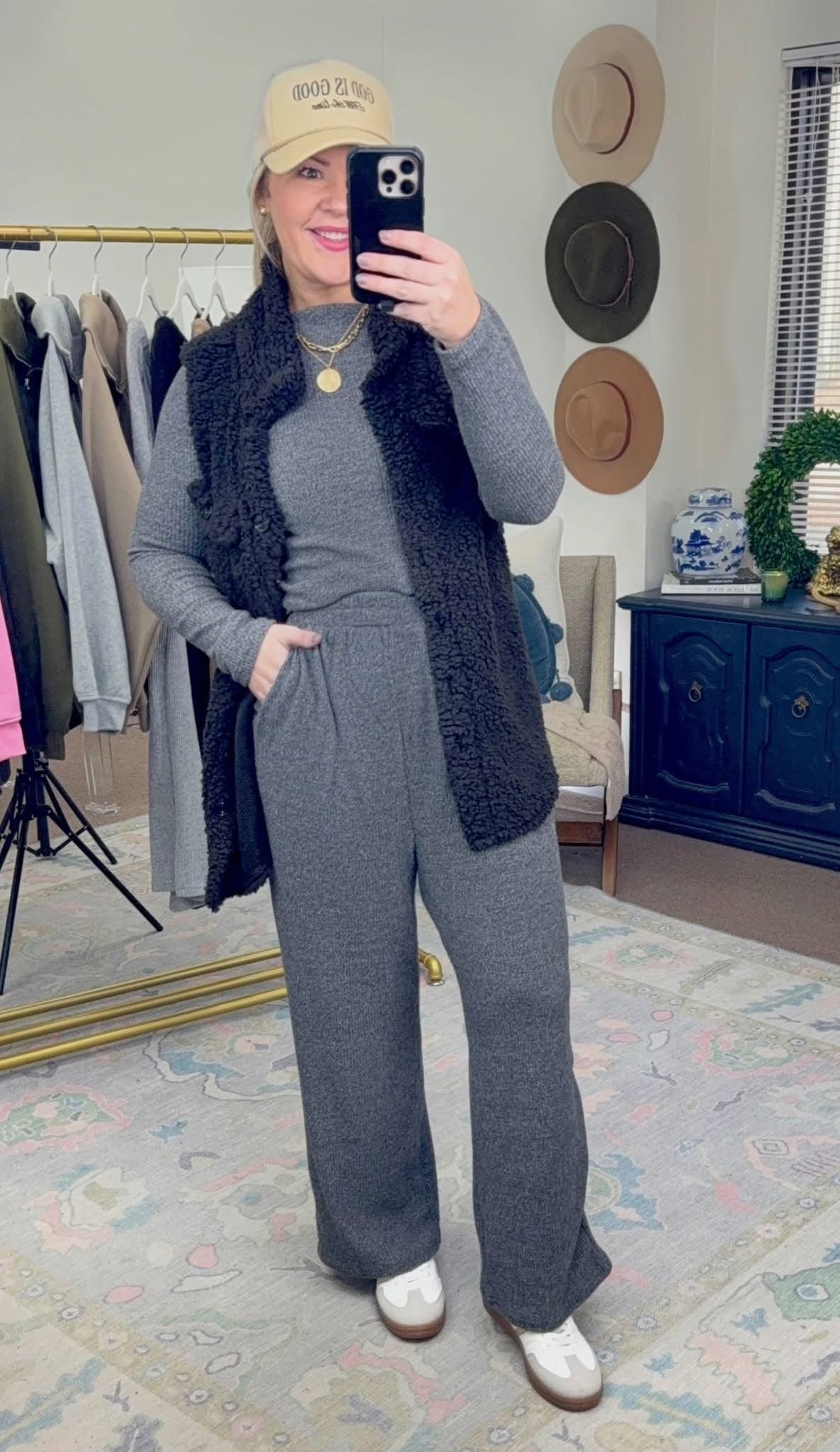 No Plans Ribbed Wide Leg Lounge Set