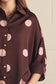 Point Taken Dot Print Button Up Blouse