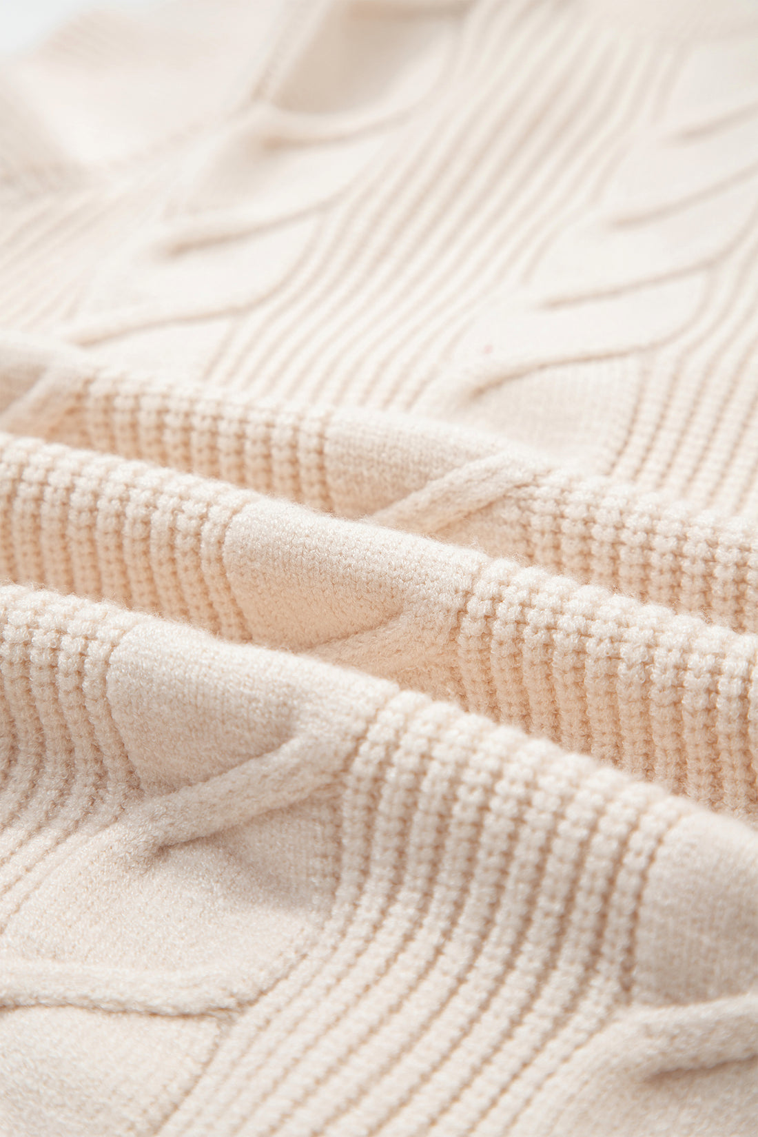 That Girl Ruffle Sleeve Cable Knit Top