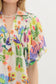 On a Whim Watercolor Print Blouse