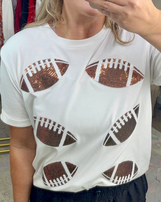 She’s Got Game Sequin Football Tee