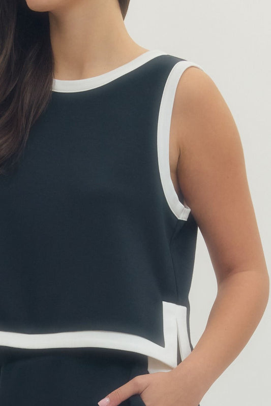 **MORE COLORS** Winning Streak Contrast Trim Top