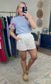 Gingham Embroidered Puff Sleeve Blouse