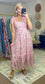 Fresh Florals Tie Strap Maxi Dress