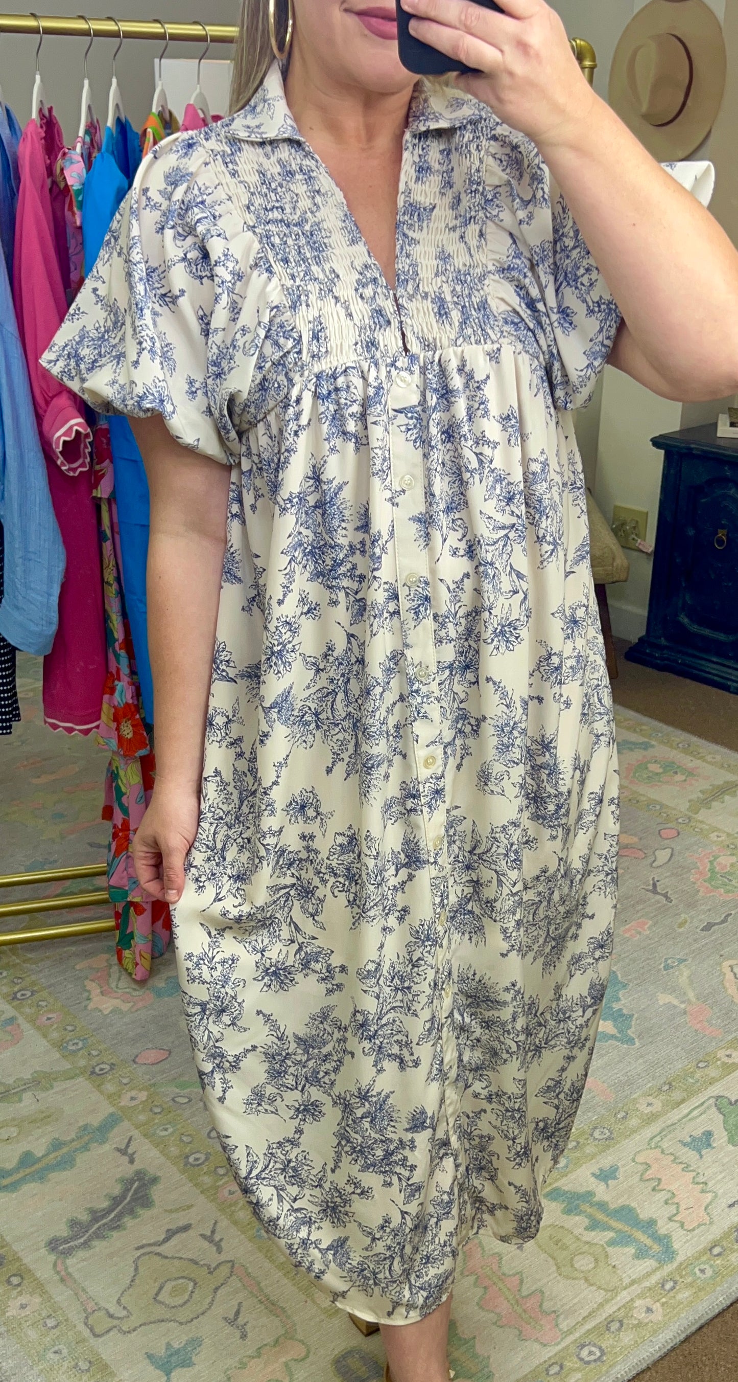 Oui Oui Toile Maxi Dress