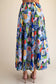 Garden Whimsy Watercolor Midi Skirt