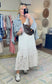 Moon River Embroidered Eyelet Flounce Skirt