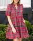 **MORE COLORS** The Sweetest Season Tartan Ric-Rac Dress