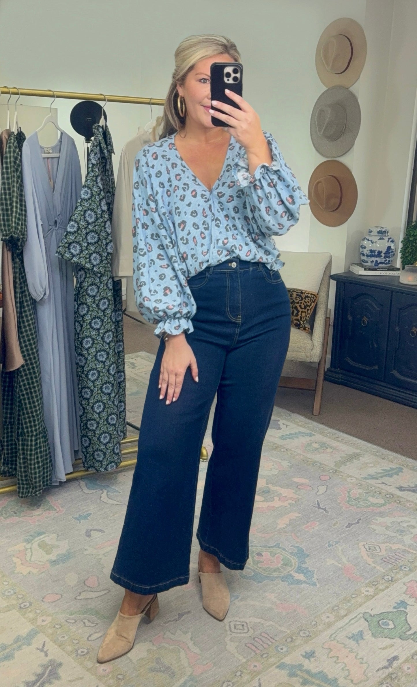**MORE COLORS** ENTRO: She’s Smitten Leopard Print Surplice Blouse