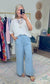 **MORE COLORS** Make Way Wide Leg Stripe Chambray Pants