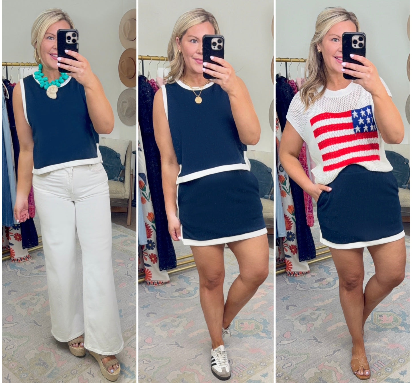 **MORE COLORS** Winning Streak Contrast Trim Top