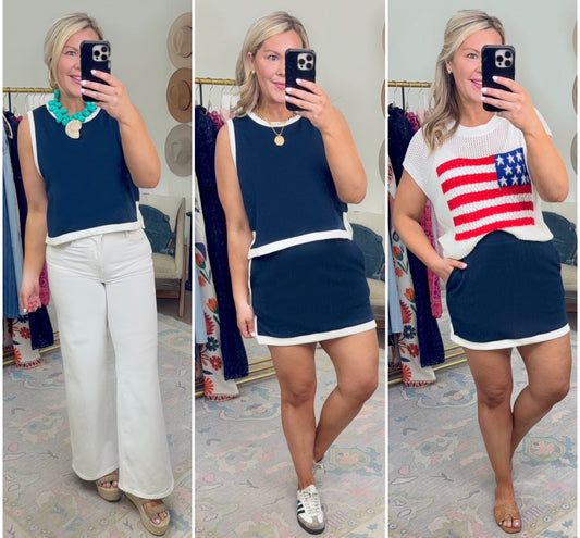 **MORE COLORS** Winning Streak Contrast Trim Top