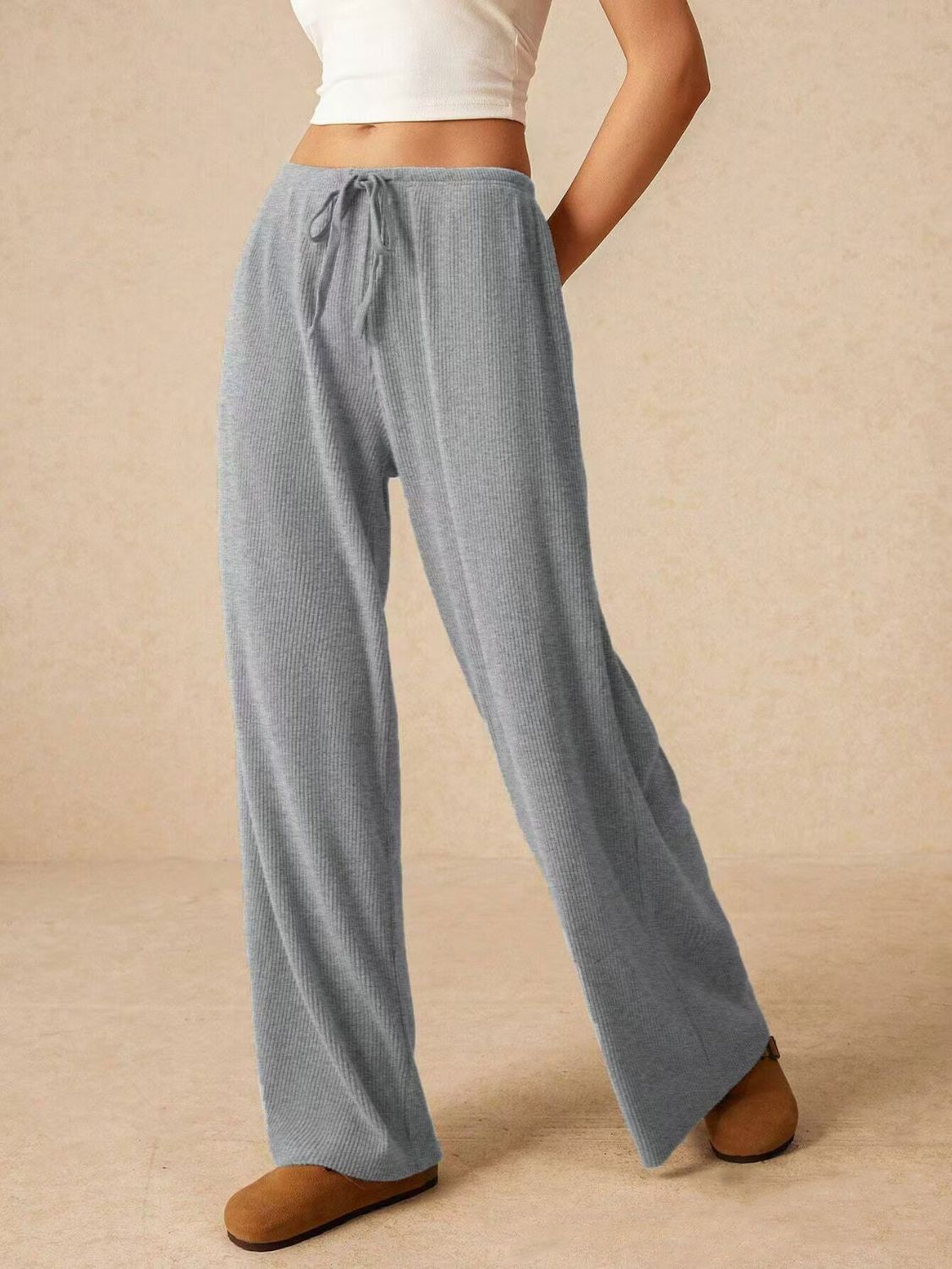 **MORE COLORS** Snug Society Ribbed Wide Leg Pants