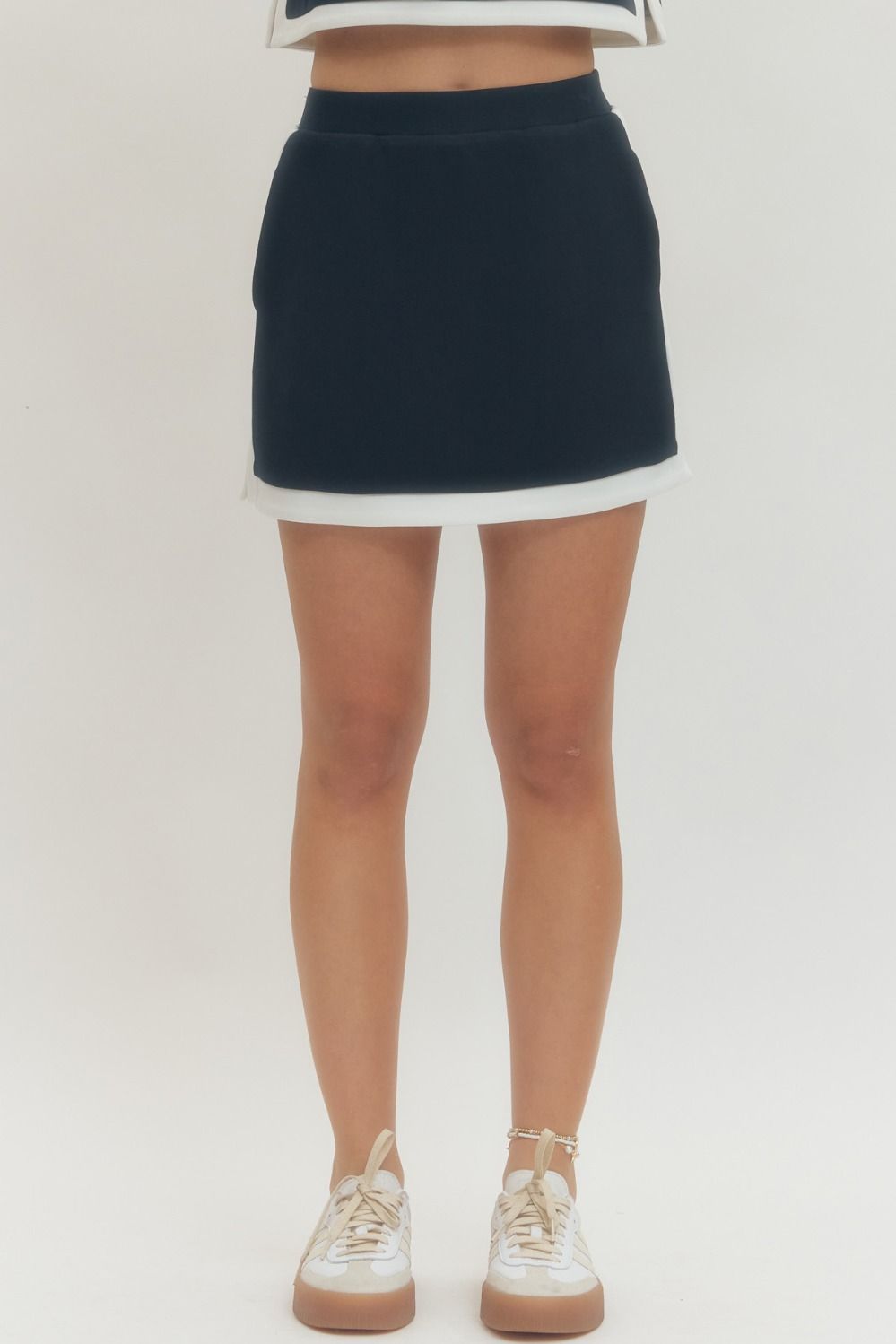 **MORE COLORS** Winning Streak Contrast Trim Skirt