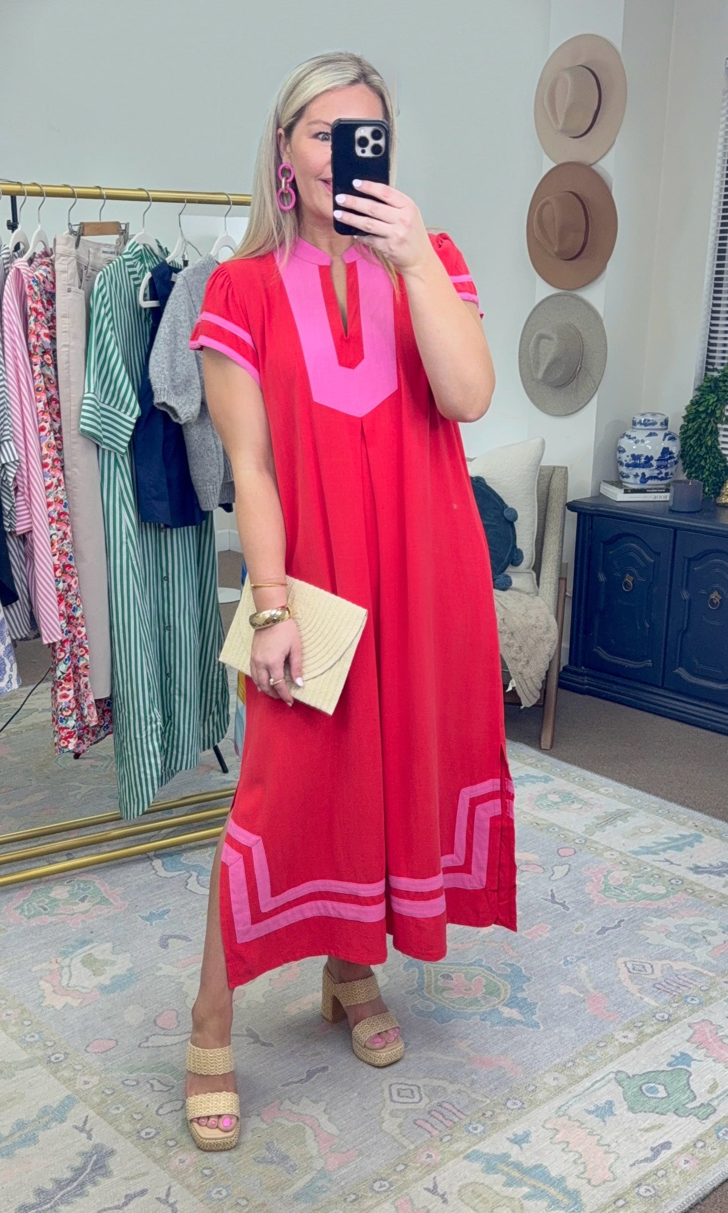 Social Circuit Colorblock Midi Dress