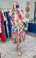 UMGEE: Party Under the Palms Print Tiered Midi Dress