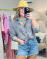 Animal Instinct Printed Button Down Tunic