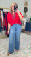 Timeless Tidings Red Tartan Trim Blouse