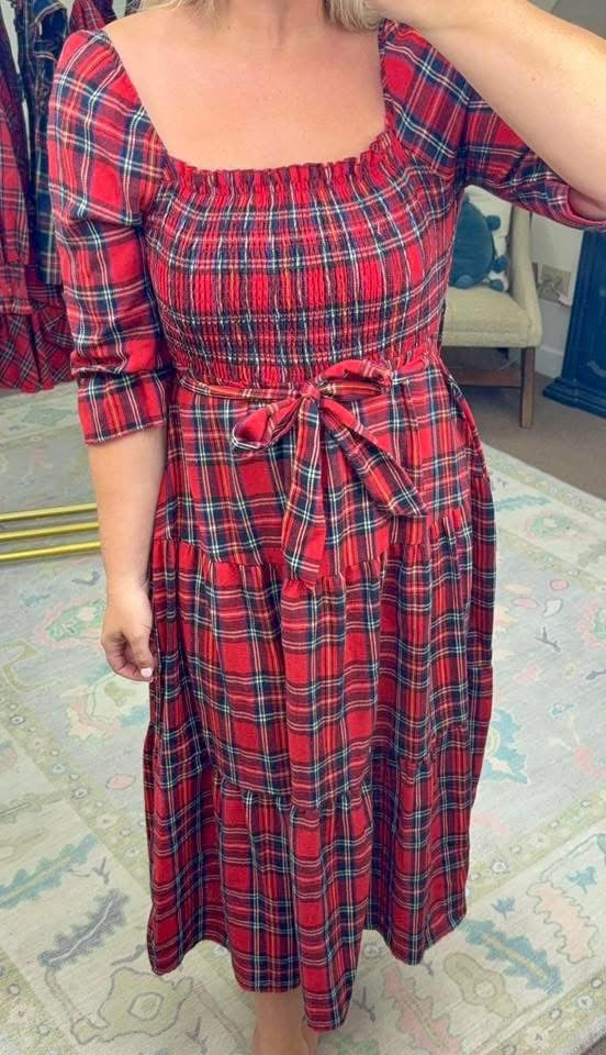 Red Tartan Nap Dress