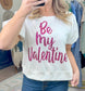 PEACH LOVE: Be My Valentine Sequin Puff Sleeve Top