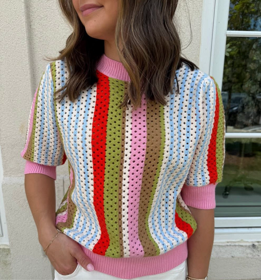 Palette Play Colorblock Knit Top