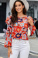 **MORE COLORS** Fall Floral Ruffle Blouse