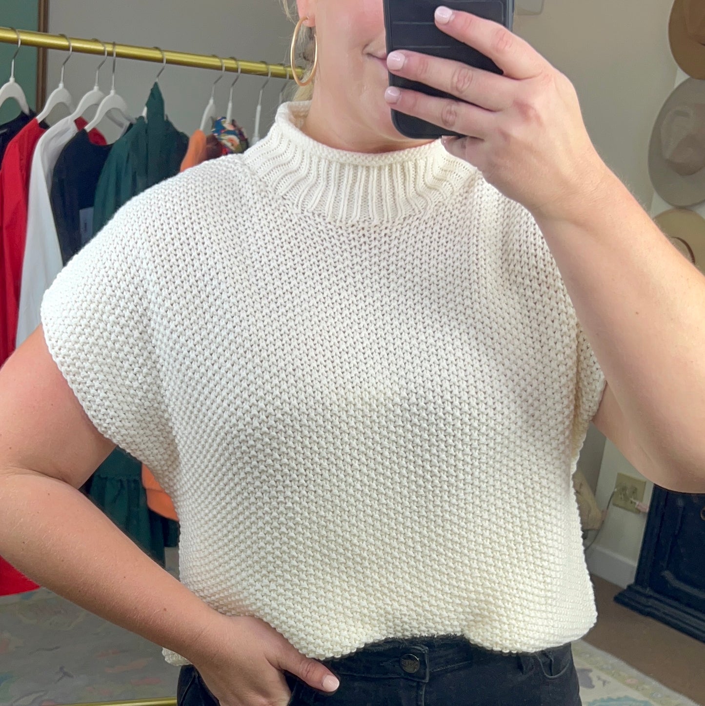 Forget Me Knit Mock Neck Top