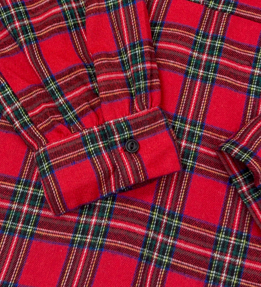Merriest of All Tartan Flounce Shirt Dress