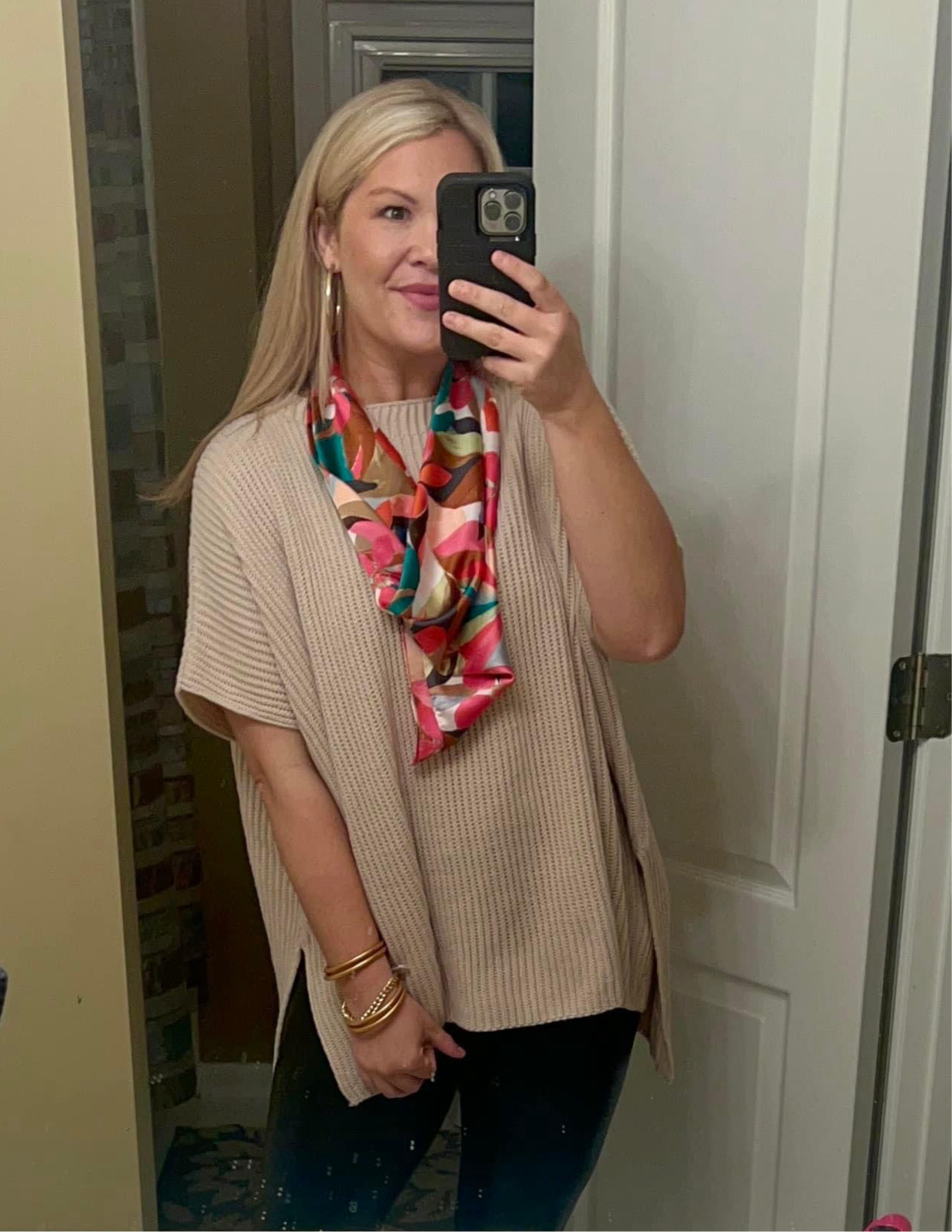 All Again Slouchy Knit Tunic Top