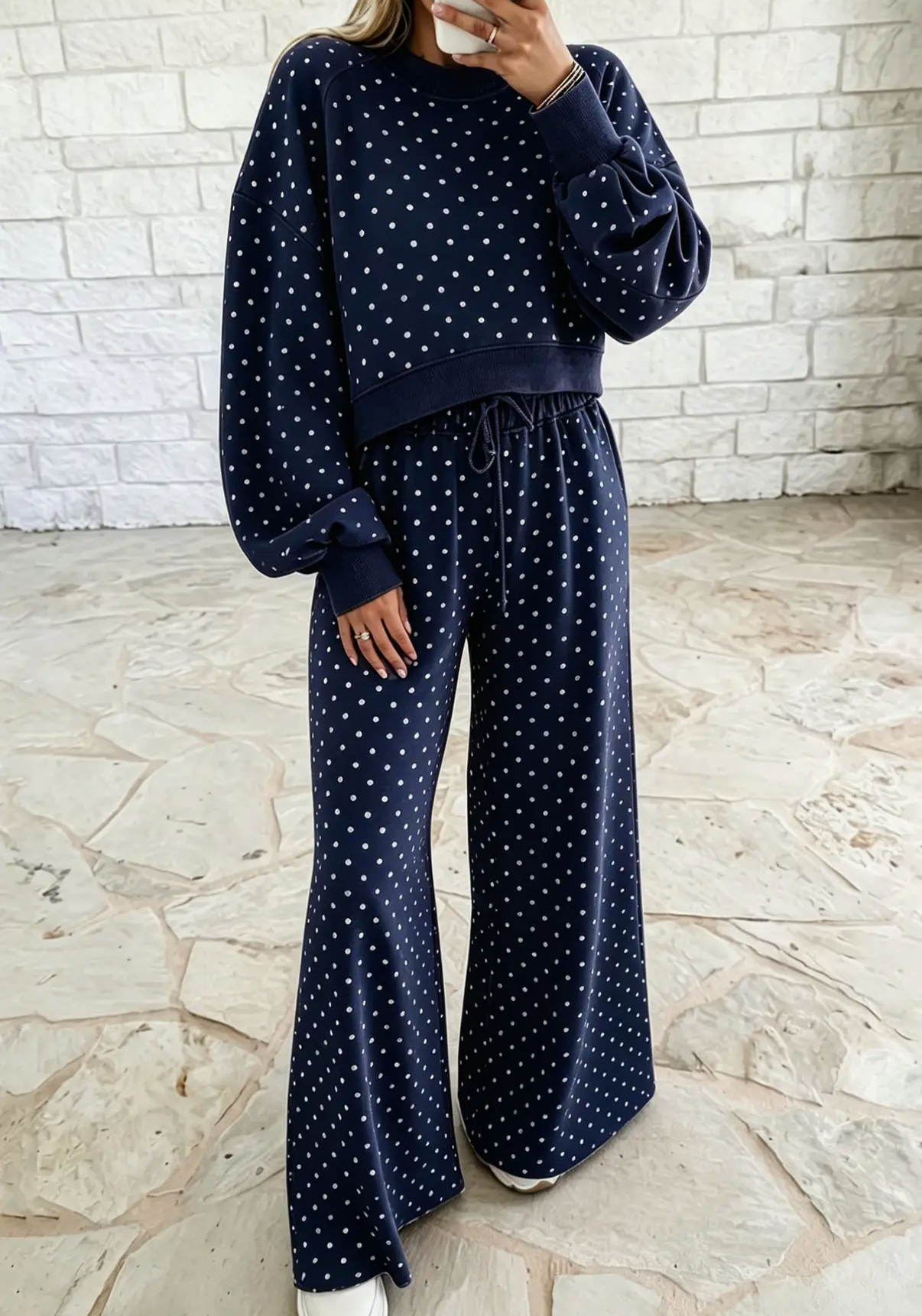 **MORE COLORS** Connect the Dots Wide Leg Lounge Set