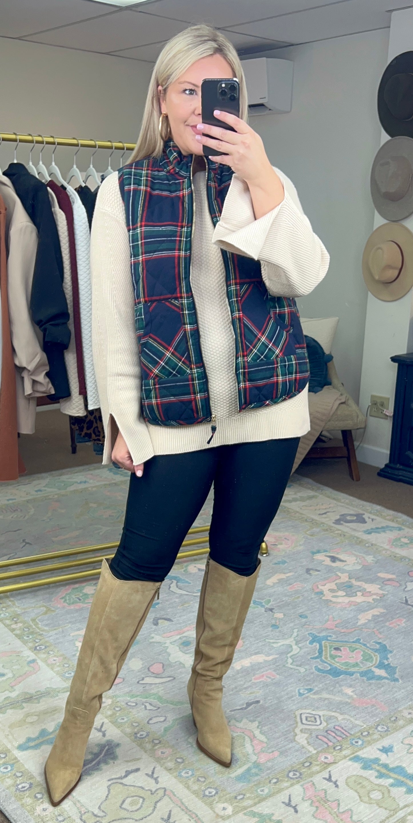 Tartan Plaid Quilted Vest