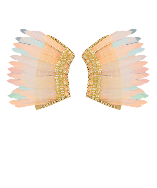 Extraordinary Evening Sequin Beaded Wing Earrings