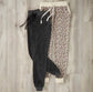 Fanning Jogger Pants in Black Leopard