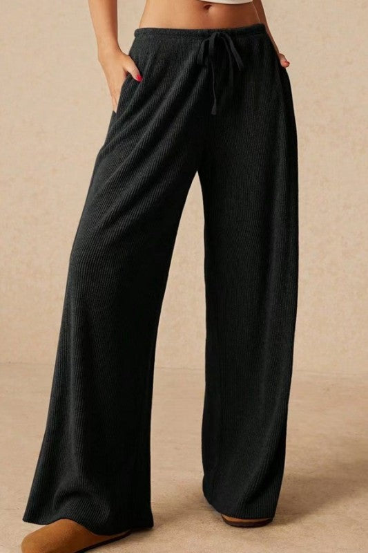 **MORE COLORS** Snug Society Ribbed Wide Leg Pants