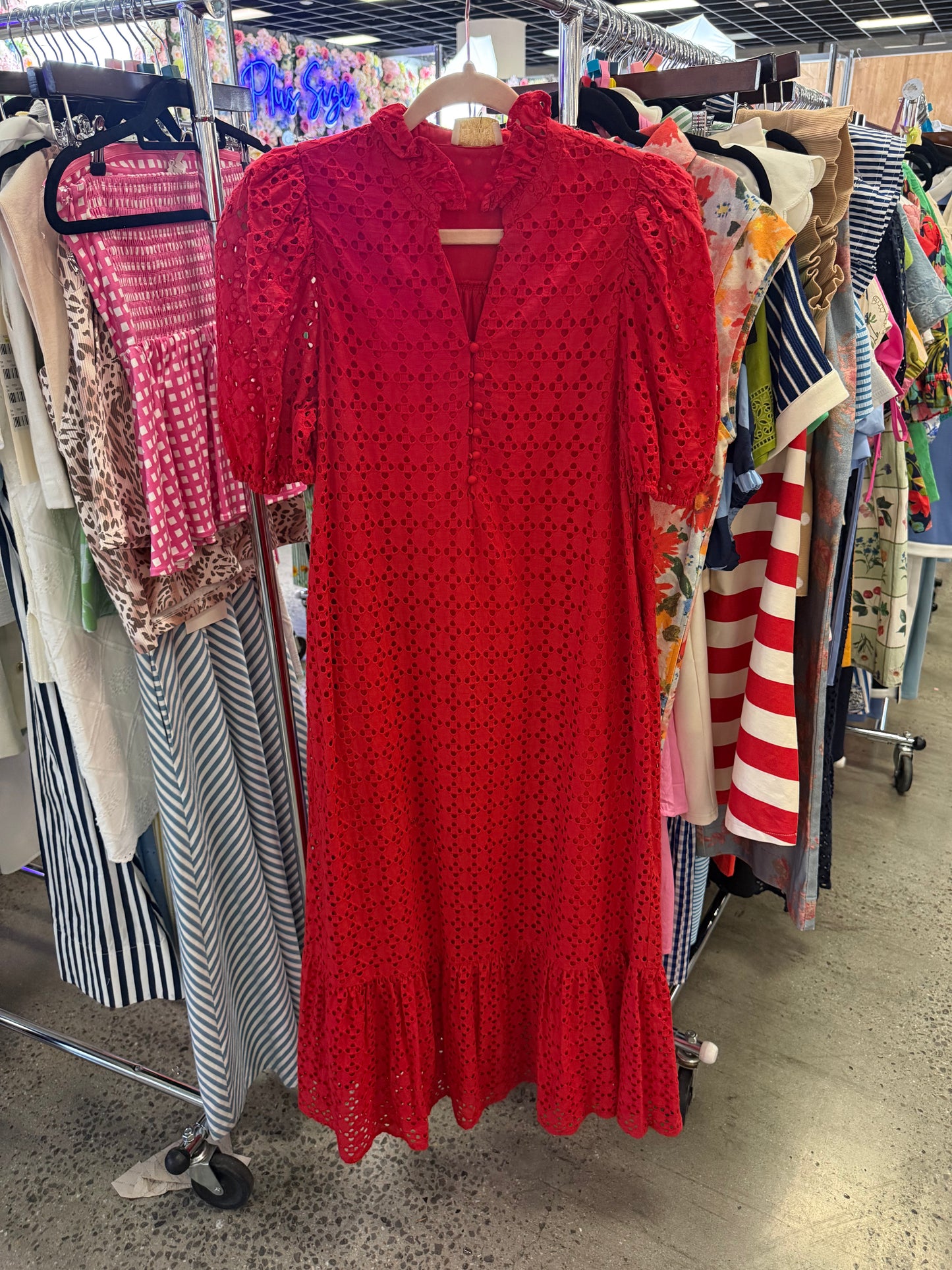 **MORE COLORS** Tea at the Terrace Eyelet Midi Dress