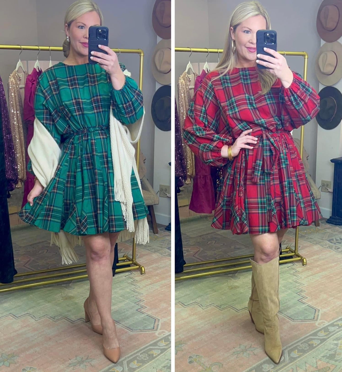 Tartan Plaid Flounce Dress