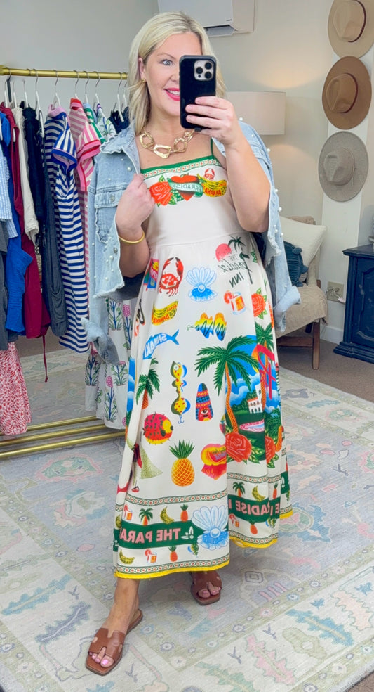 Resort Print Maxi Dress
