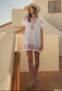 Daily Delight Linen Embroidered Puff Sleeve Dress